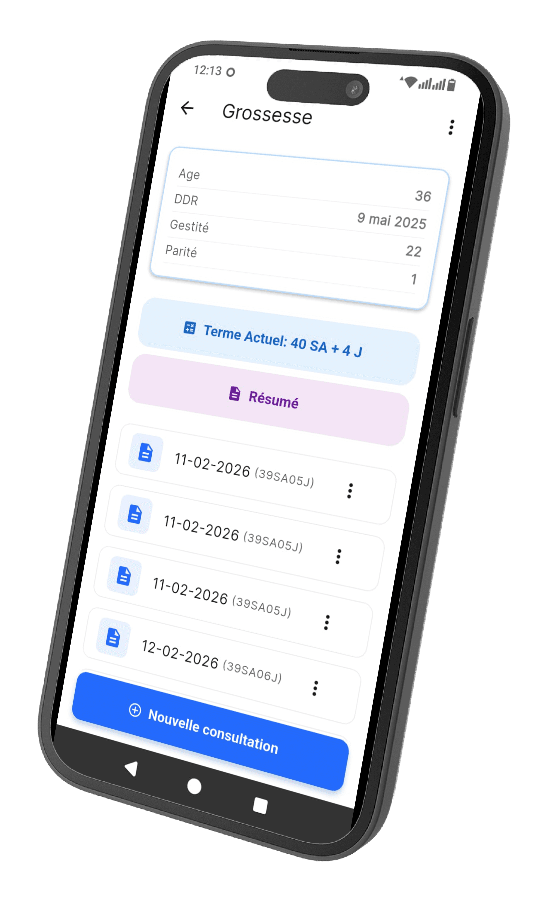 DoctoGyn App Screen 2